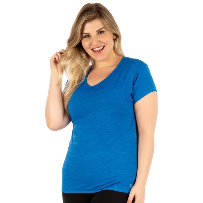 Camiseta Plus Azul Baby Look | 553.822P