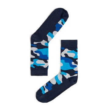 Meia-Casual-Socks-On-the-Beat-Camuflada-Azul-888-451