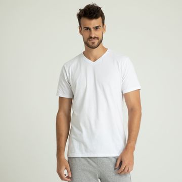 Camiseta-Manga-Curta-e-gola-V-de-Algodao-Branca-000-377