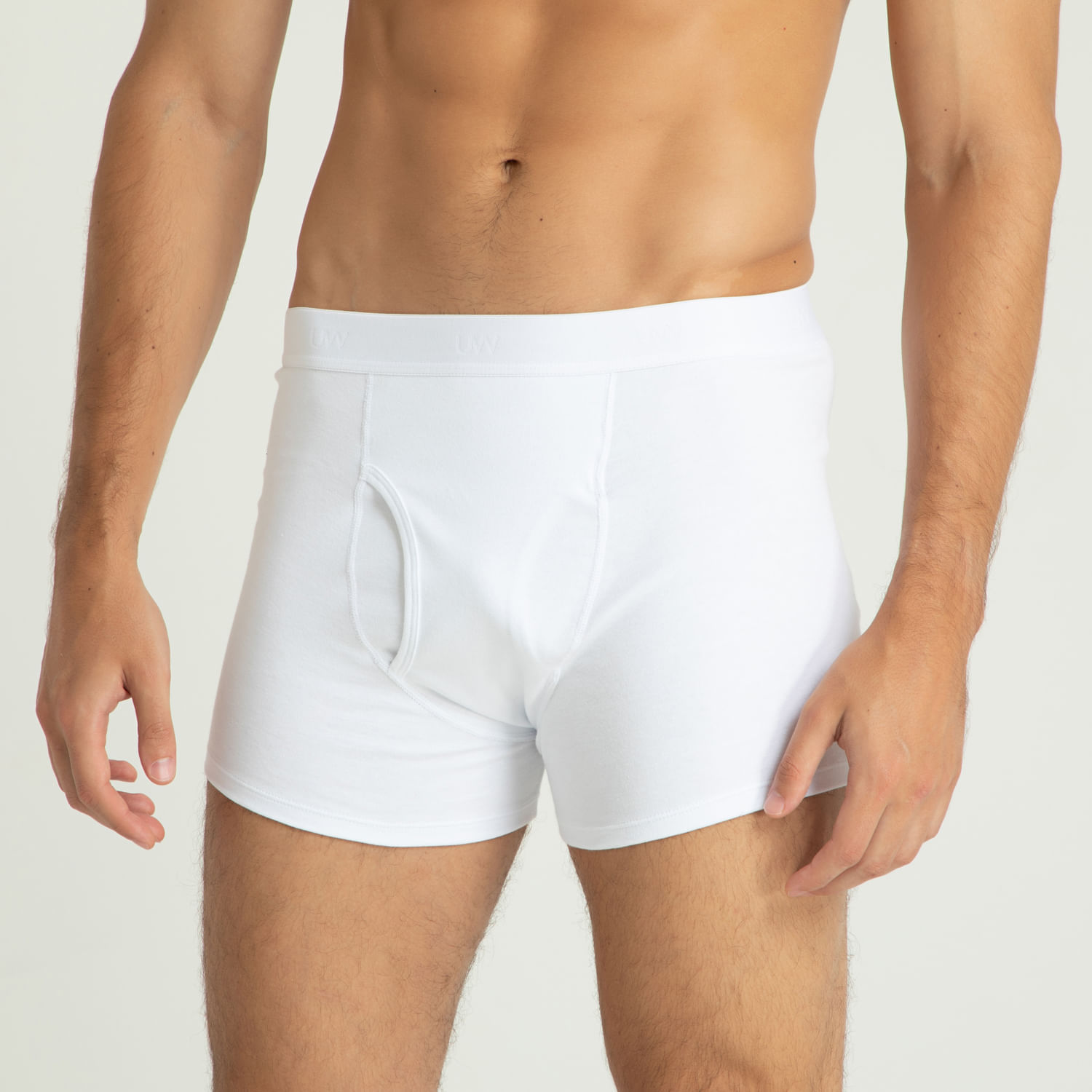 Cueca Boxer Em Suedine - Branco - M