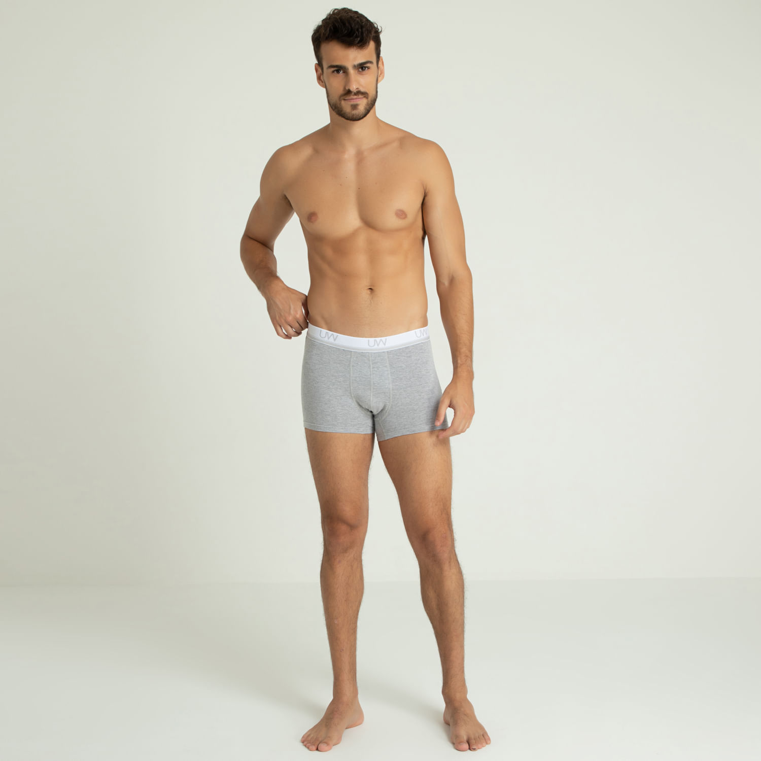 Cueca Boxer Algodão Cool - Mescla - G