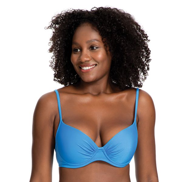 Top Com Aro e Bojo Azul Azul - 46
