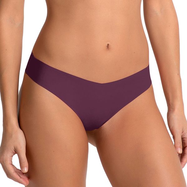 Calcinha Fio Dental Sem Costura Make Merlot Merlot - GG