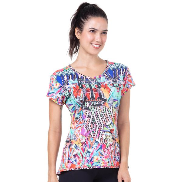 Camiseta Baby Look Estampado Estampado - GG
