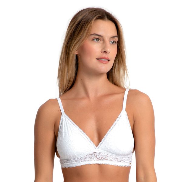 Sutiã Top Triangulo Paris Branco Branco - G