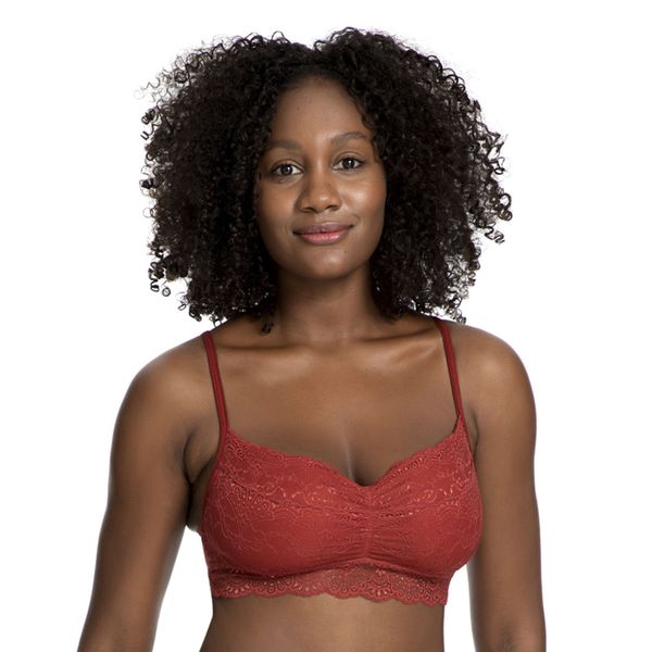 Top Renda Bolonha Terracota Terracota - GG