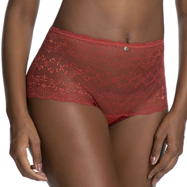 Calcinha Caleçon Renda Bolonha Terracota Terracota - M