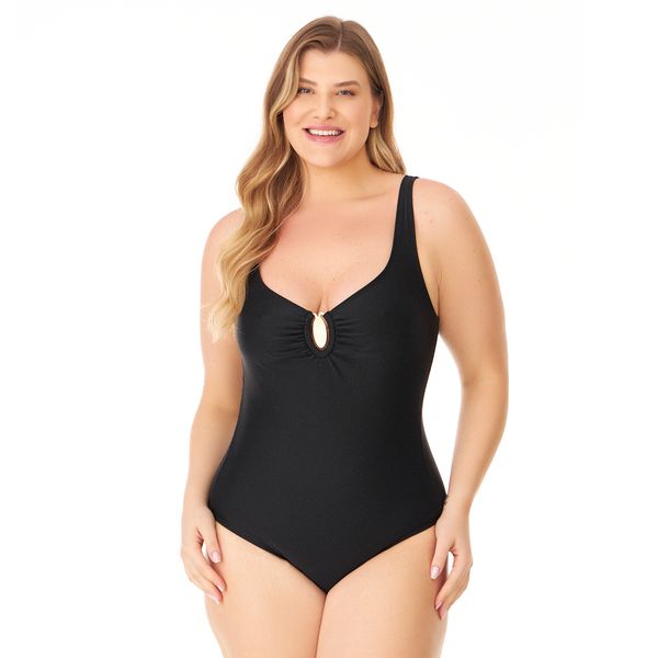 Maiô Fivela Control Plus Essence Preto Preto - 50