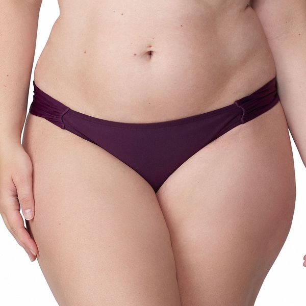 Calcinha Praia Lateral Franzida Plus Uva Uva - GG